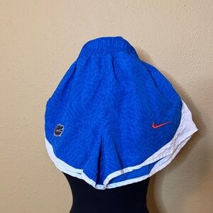 Nike Blue and White Florida Gator Running Shorts Dri-Fit Size Small